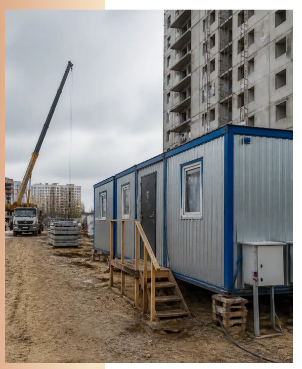 Аренда строительных вагончиков для рабочих в Кохме